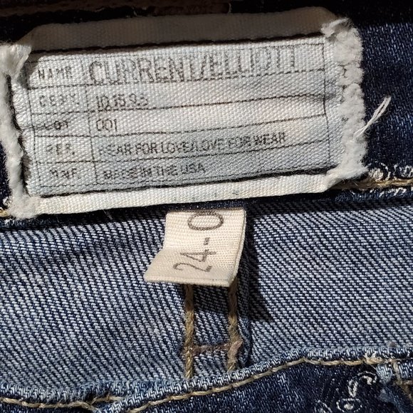 Current/Elliot Rolled Skinny Indigo Lattice - Picture 5 of 5